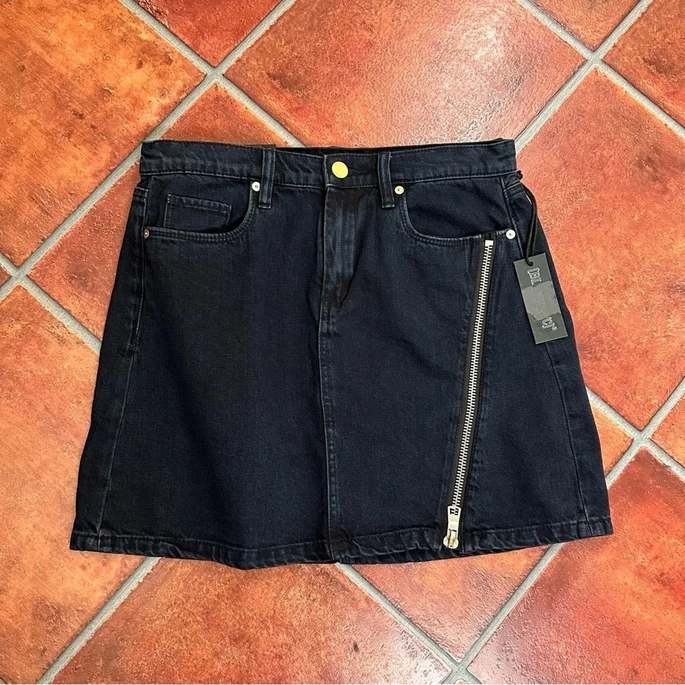 NWT Revolve x Blank NYC Denim Skirt w/ Asymmetrical Zipper